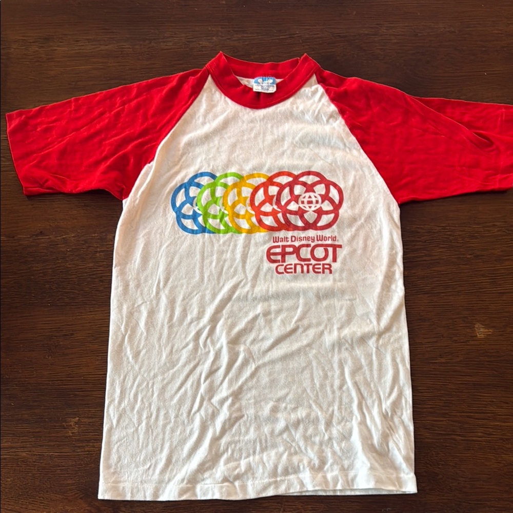 Vintage Epcot Center Women’s Raglan Shirt - Red & White